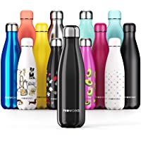 Los mejores  - Proworks Botella de Agua Deportiva de Acero Inoxidable | Cantimplora Termo con Doble Aislamiento para 12 Horas de Bebida…